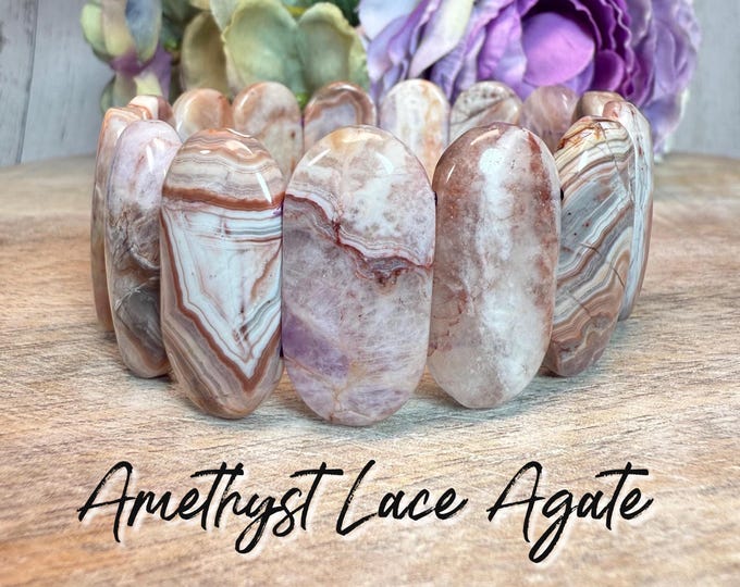 Amethyst and Crazy Lace Agate Soft Bangle, Amethyst Agate, Crazy Lace Amethyst, Amethyst in Agate