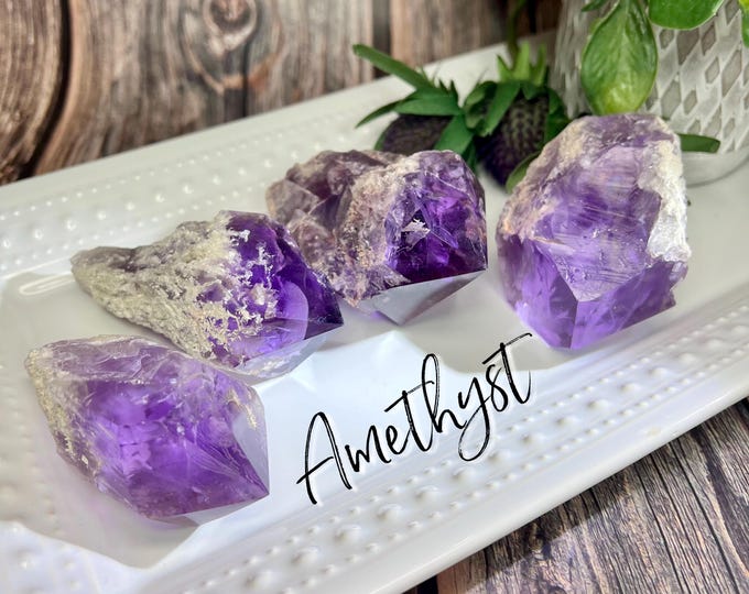 Himalayan Nirvana Amethyst Raw Point, Violet Nirvana Amethyst Crystal Point, Amethyst Point