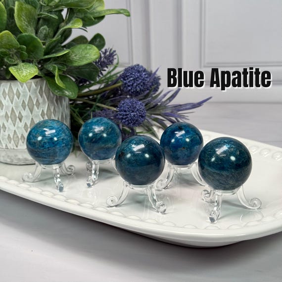 Blue Apatite Crystal Sphere, Small Crystal Sphere
