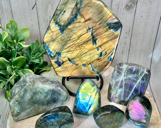 Labradorite Freeform, Purple Flash Labradorite, Rainbow Flash Labradorite, Sunset Labradorite, Stone of Transformation (LLL#6)