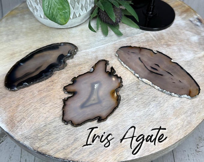 Iris Agate, Iris Agate Slice, Polished Agate Slice, Rainbow Agate Slice