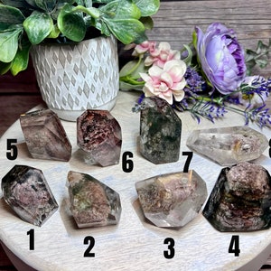 Beautiful Garden Quartz Small Freeform, Lodolite, Garden Quartz, Inclusion Quartz (3)