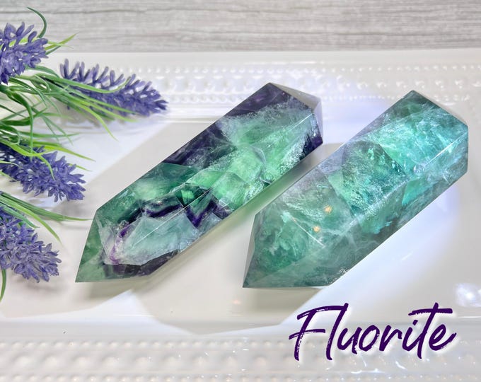 Large Fluorite DT, Double Terminated Fluorite, Fluorite with Rainbow Inclusions, Fluorite Crystal DT