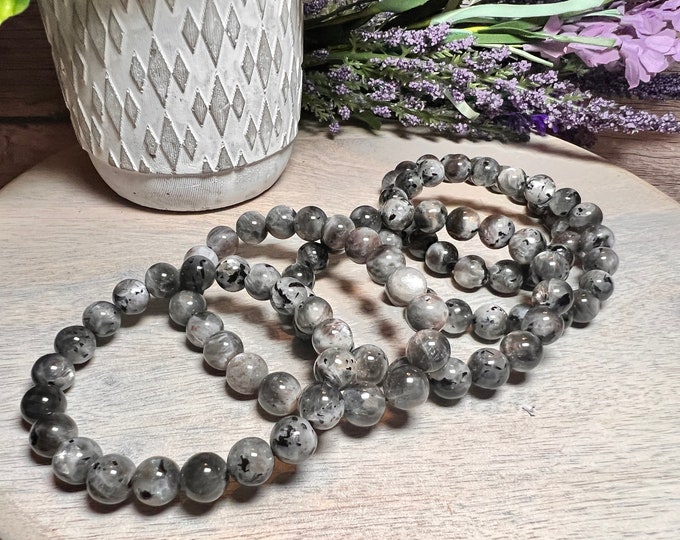 Black Skeletal Moonstone Bracelet, Flash Skeletal Bracelet, Crystal Round Bead Bracelet, 9mm,  Black Silver & Gold Flash