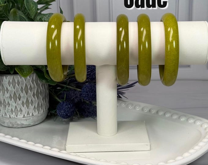 Xiuyan Jade Bangle Bracelet, Crystal Bangle Bracelet