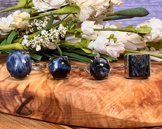 Pietersite Ring, Namibian Pietersite Crystal Ring, 925 Sterling Silver Adjustable Band - You Choose!