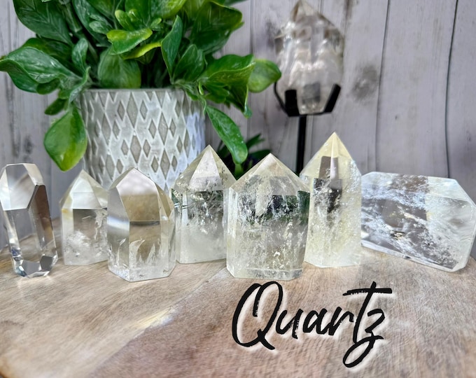 Quartz Tower, Quartz Freeform, Quartz with Inclusions