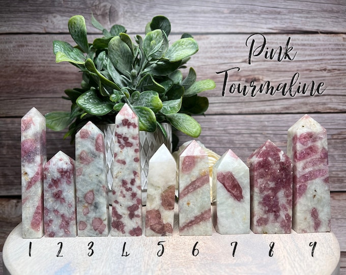 Pink Tourmaline Tower, Pink Tourmaline Point, Pink Tourmaline, Quartz