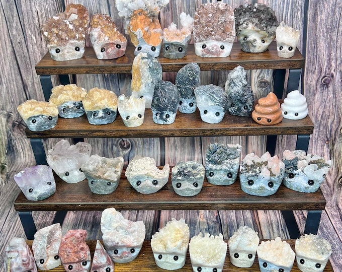 Adopt-A-Rock!  Adorable Crystal Pet, Crystal Companion, Crystal Buddy, Crystal Hedgehog, Emotional Support Desk Pet (4)