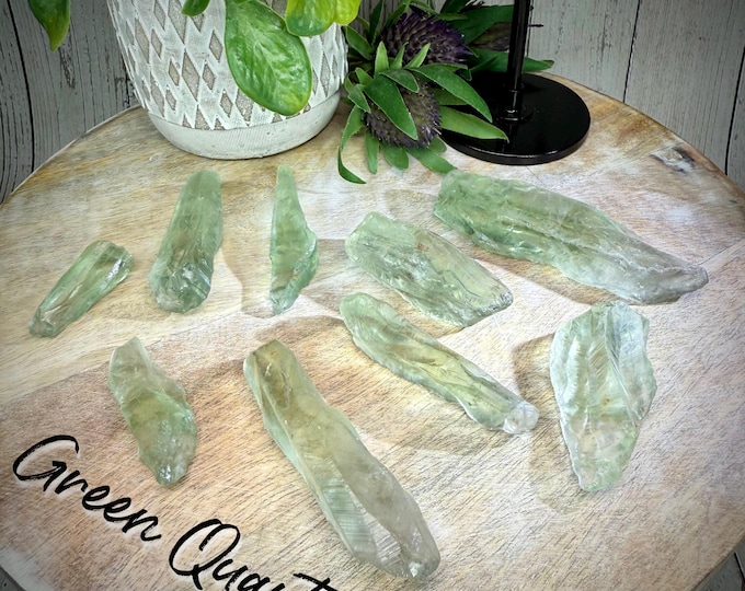 Green Quartz Raw Stone, Prasiolite Raw Stone, Green Amethyst Raw Stone