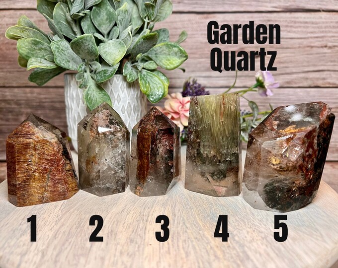 Garden Quartz Tower, Lodolite Tower, Garden Quartz Freeform, Inclusion Quartz (11)