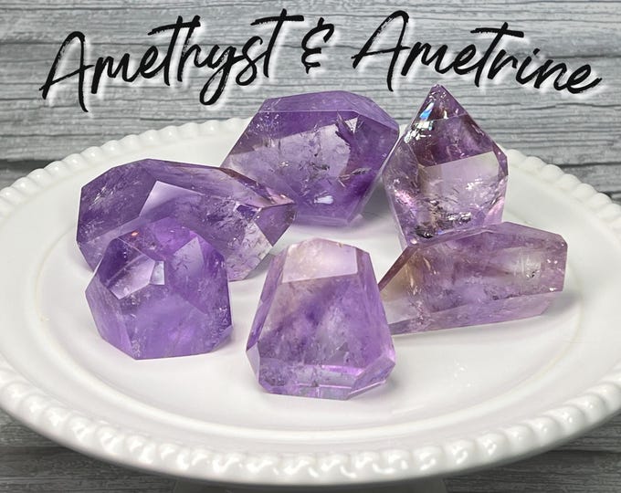Amethyst Freeform, Ametrine Freeform, Crystal Freeform, Purple Crystal, Rainbow Inclusions (LLAm#2)