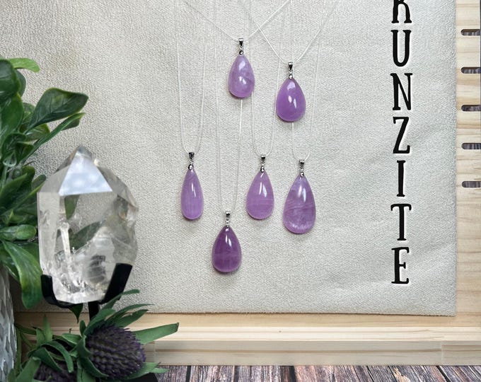 High Quality Cat Eye Kunzite Pendant, Purple Kunzite Crystal Pendant, Kunzite Cat Eye, 925 Silver Clasp