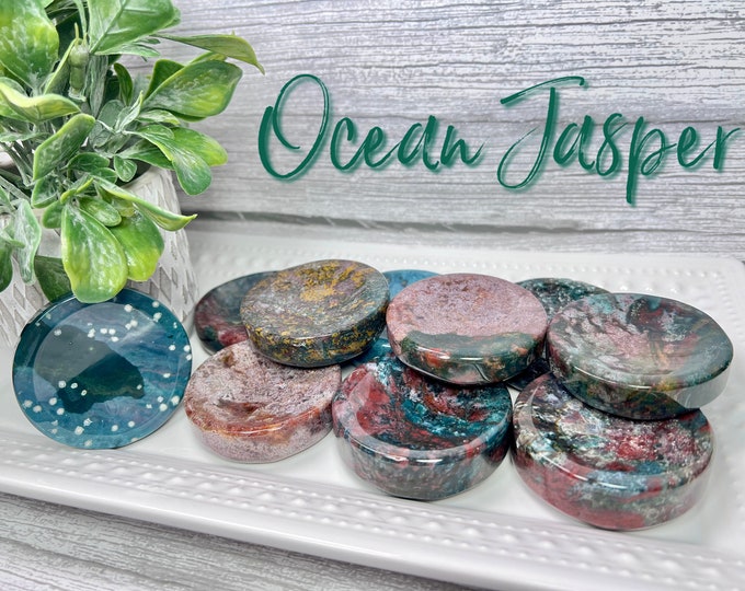 Colorful Ocean Jasper Small Bowl, Mini Ocean Jasper Bowl, Small Crystal Bowl