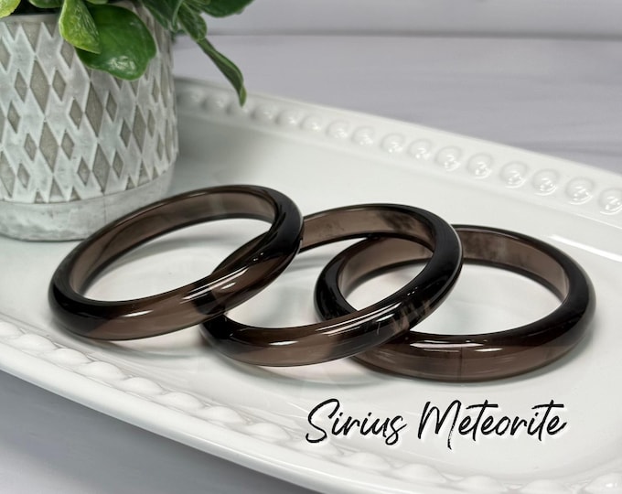 Sirius Meteorite Crystal Bangle Bracelet, Celestial Stone, Star-Born Stone, High Frequency