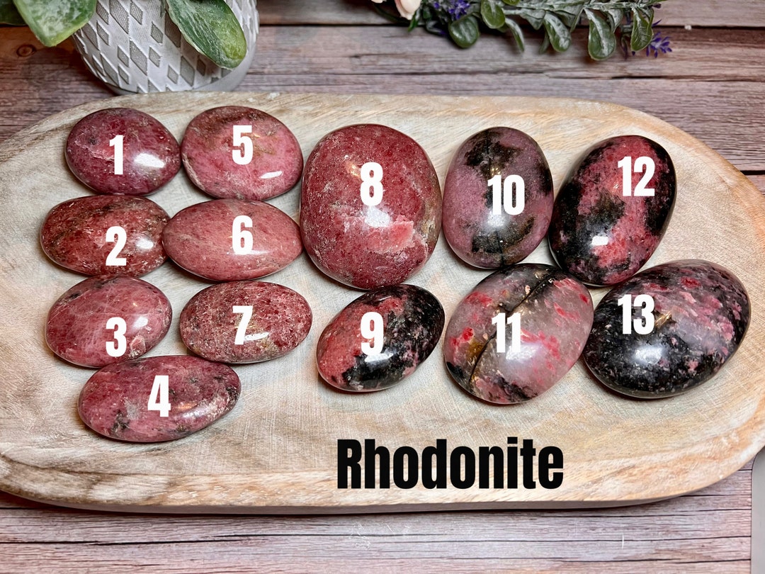 Rhodonite Palm Stones, Ice Rhodonite Palms - You Choose! - Etsy
