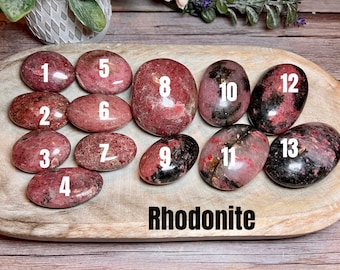 Rhodonite Palm Stones, Ice Rhodonite Palms - You Choose!