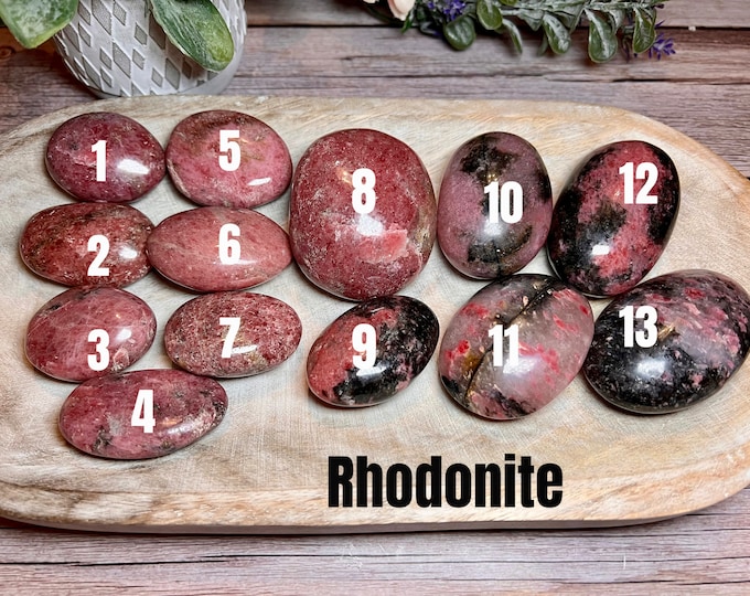 Rhodonite Palm Stones, Ice Rhodonite Palms - You Choose!
