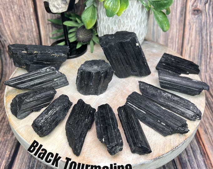 Black Tourmaline, Black Tourmaline Raw Stone, Black Tourmaline Crystal, Raw Stone (2)