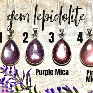 Purple Mica Pendant, Gem Lepidolite Pendant, Pink Mica Pendant, Flashy Mica, 925 Silver Clasp