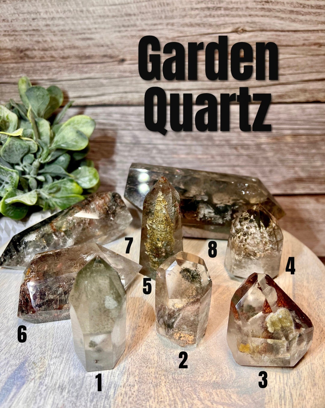 Garden Quartz Tower, Garden Quartz Freeform, Thousand Layer, Lodolite