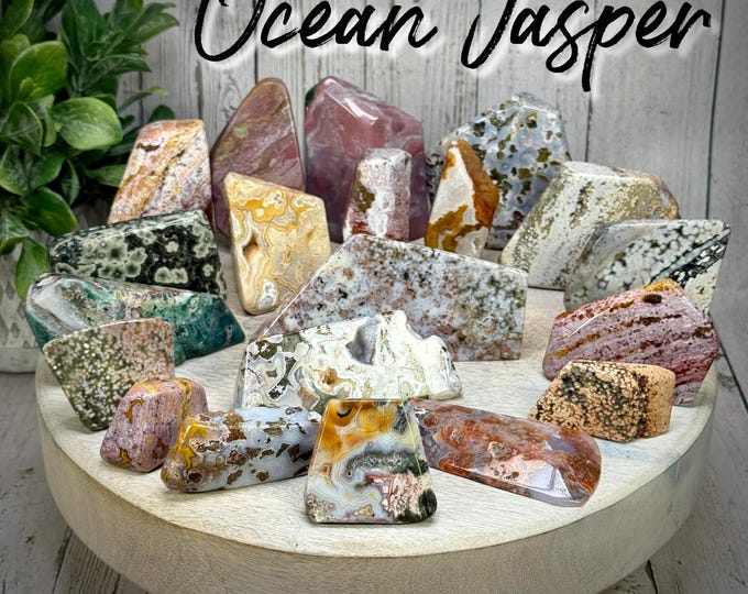 Ocean Jasper, Polished Ocean Jasper Freeform, Orbicular Ocean Jasper Freeform (5)