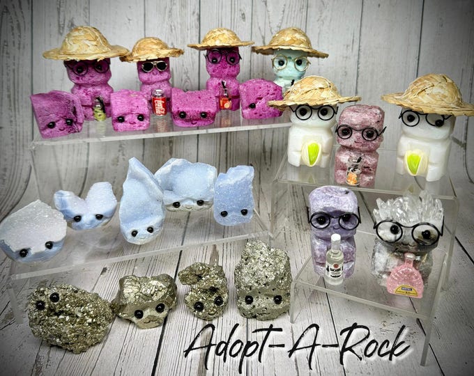 Adopt-A-Rock!  Adorable Crystal Pet, Crystal Companion, Crystal Buddy, Crystal Hedgehog, Emotional Support Desk Pet (8)