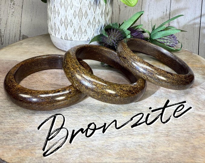 Bronzite Bangle, Bronzite Bangle Bracelet, Bronzite Crystal, Bronzite Bracelet, Shimmering Bronze Sheen, Stone of Courtesy