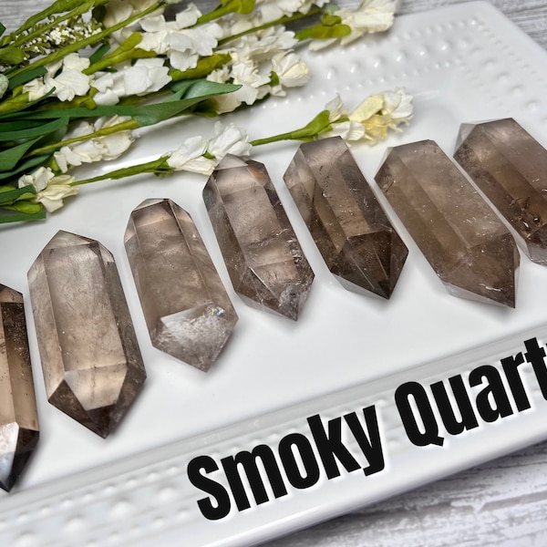 Smoky Quartz DT, Smoky Quartz Double Terminated, Double Terminated Quartz Point, Dusty Quartz