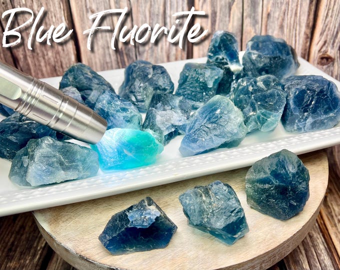 Blue Fluorite Raw Stone, Blue Fluorite Crystal, Fluorite Raw Stone, Blue Fluorite Specimen, Blue Crystal (11)