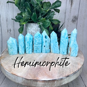 Druzy Hemimorphite Tower, Hemimorphite Crystal Tower, Creativity - Communication - Peace (3)