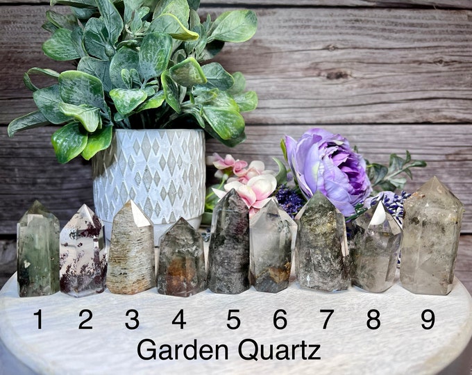 Garden Quartz Small Tower, Lodolite, Garden Quartz, Inclusion Quartz (1)
