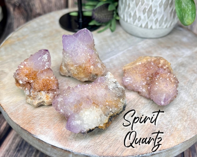 Spirit Quartz Cluster (also known as Cactus Amethyst, Barnacle Amethyst, Pineapple Amethyst, and Porcupine Quartz)