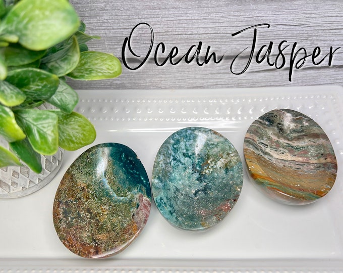 Small Ocean Jasper Bowl, Ocean Jasper Dish, Crystal Bowl, Crystal Dish