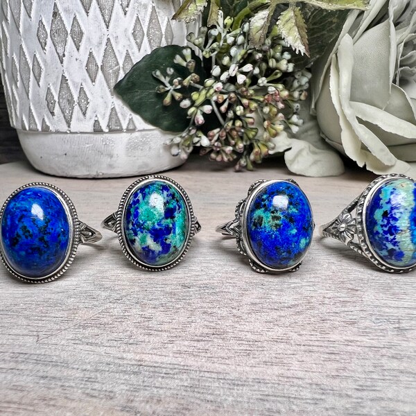 Azurite Ring - Etsy
