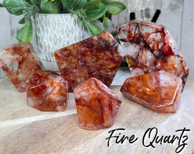 Fire Quartz Freeform, Fire Quartz Crystal, Hematoid Quartz, Root Chakra