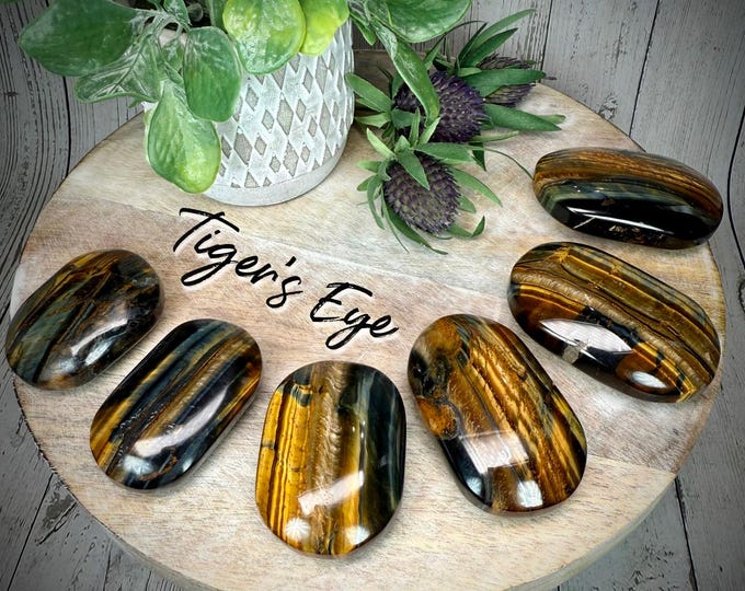 Tiger Eye Palm Stone, Tigers Eye Palm Stone, Tiger Eye Crystal, Crystal Palm Stone