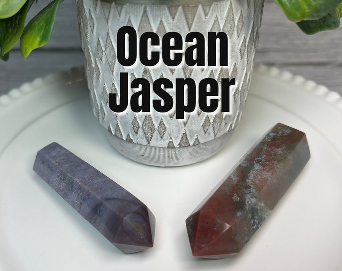 Ocean Jasper, Ocean Jasper Double Terminated, Ocean Jasper DT, Ocean Jasper Crystal, OJ DT