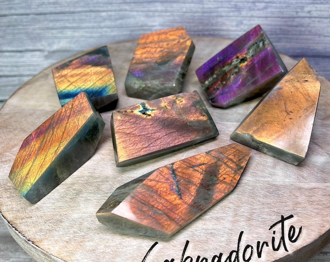 Labradorite Freeform, Purple Flash Labradorite, Rainbow Flash Labradorite, Sunset Labradorite, Stone of Transformation (LLL#5)