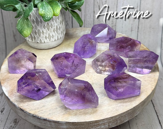 Ametrine Freeform, Amethyst Freeform, Purple Crystal Freeform, Rainbow Inclusions (LLAm#5)