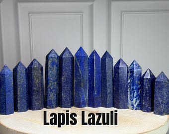 Lapis Lazuli with Pyrite Tower, Lapis Lazuli Crystal with Pyrite Inclusions, Blue Crystal Tower