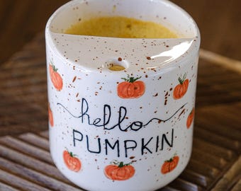 Ceramic Cute Pumpkin Mug, Halloween  Travel Tumbler
