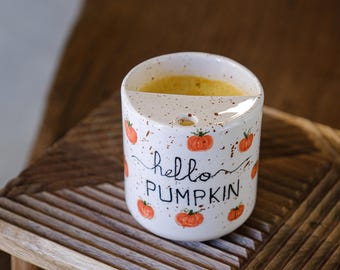 Ceramic Cute Pumpkin Mug, Halloween  Travel Tumbler