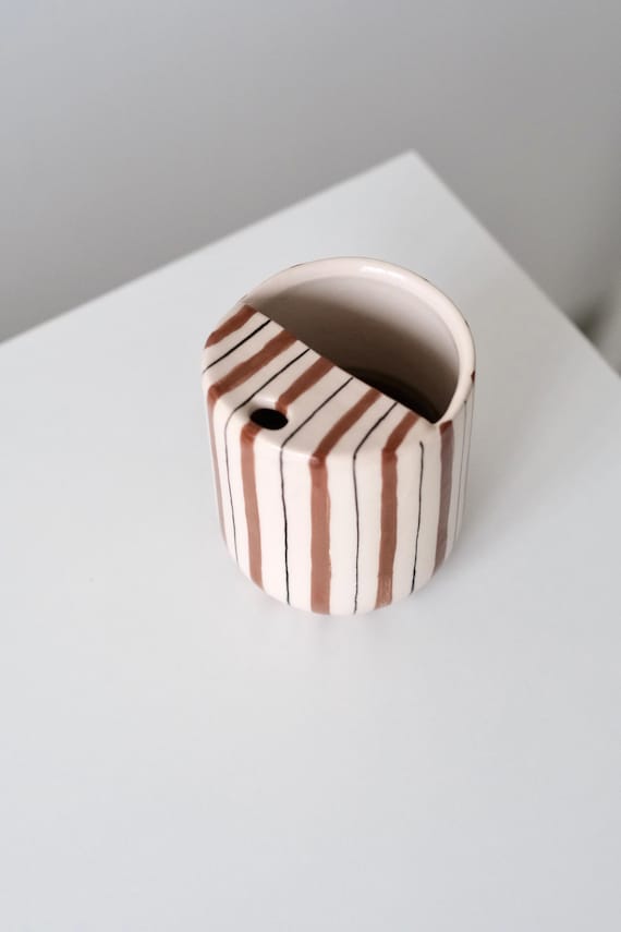 Custom Travel Tumbler, Minimalist To-go Cup, Hand Thrown Pottery Mug, Rustic Sip Mug, Lemonade Cup For Library, CO. Unique Gift Mug