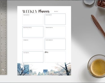 Printable Weekly Planner with NYC's Prints