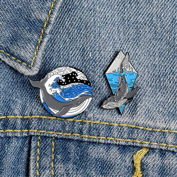 Whale Enamel Pin - Etsy