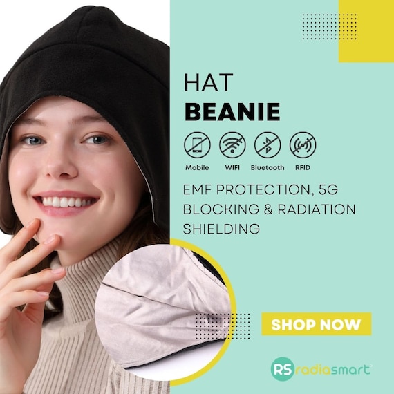 EMF Protection Beanie Cap Faraday Hat Blocks 99.9% Radiation 5G WiFi EMF Protection Beanies Cap,Faraday Hat Blocks 99.9% EMFs, 5G  main image 4