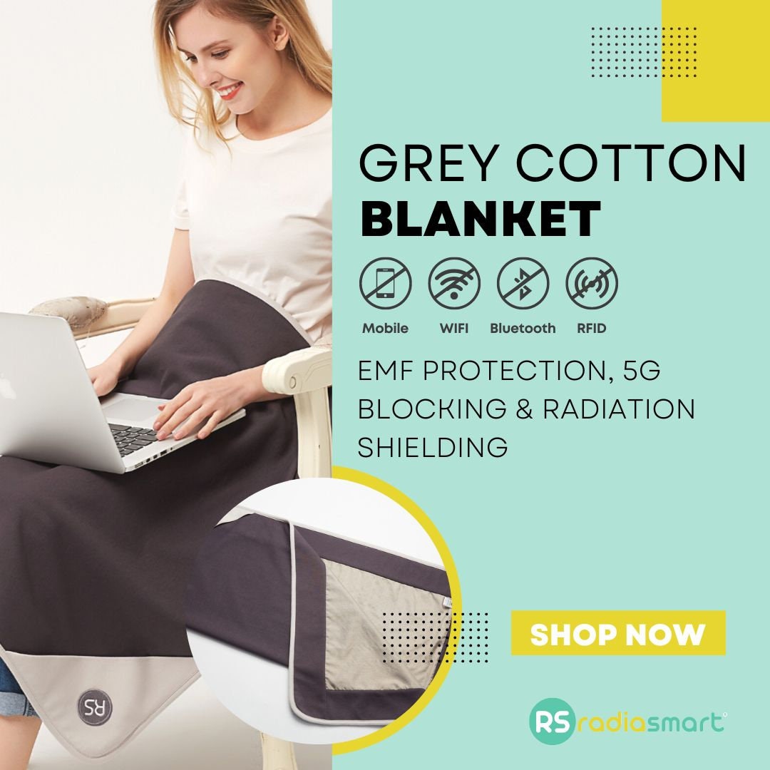 Radia Smart Grey Cotton Blanket EMF Protection, Antiradiation Etsy