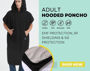 Radia Smart Adult EMF Protection Hooded Poncho | 5G Anti-Radiation