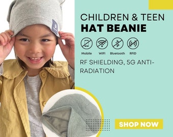 EMF Protection Beanie | Radia Smart Kids & Teens, Silver-Lined